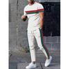Autumn Fashion Round Neck Short-sleeved Shirts And Casual Long Pants, Urban Street Loose And Casual Fashion Men's Set