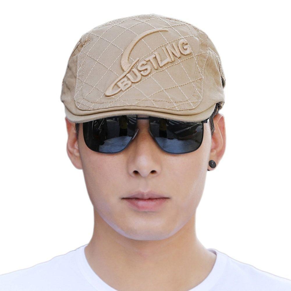 

Fashion Breathable Berets Hat UV Protection Adjustable Peaked Cap Summer Casual Newsboy Hat Men хакі