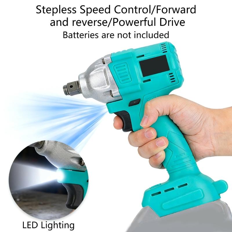 High Torque 350NM Electric Impact Wrench with LED Light for 18V Battery 1/4'' Brushless Electric Screwdriver