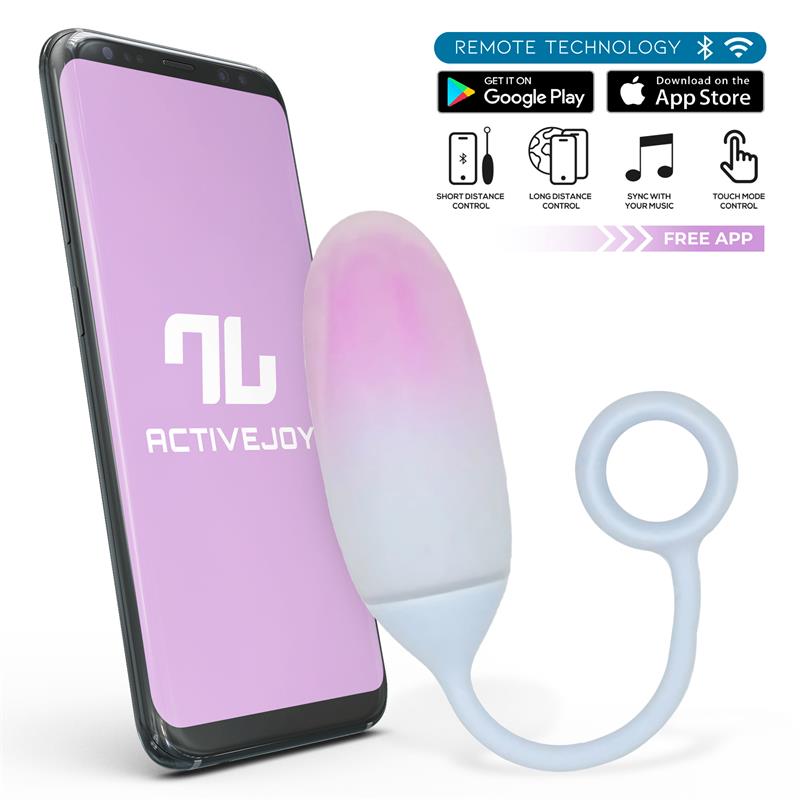Egg with APP Silicone Double Layer Pink/Blue