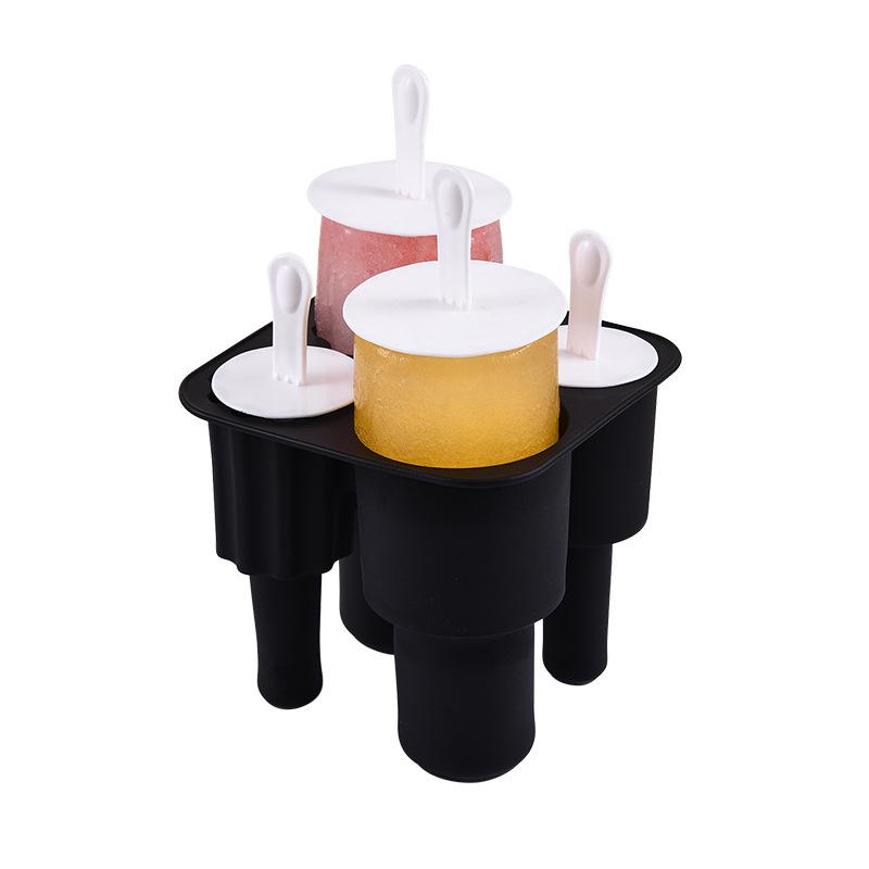 

Двухцелевая силиконовая форма для кубиков льда, формы для мороженого на 40 унций/30 унций для морозильника Stanley Summer, крышка для льда для сока, виски, льдогенератора чёрный