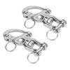 2PCS Snap Shackle 316 Stainless Steel Quick Release High Strength Universal for Sailboat Rigging 87mm