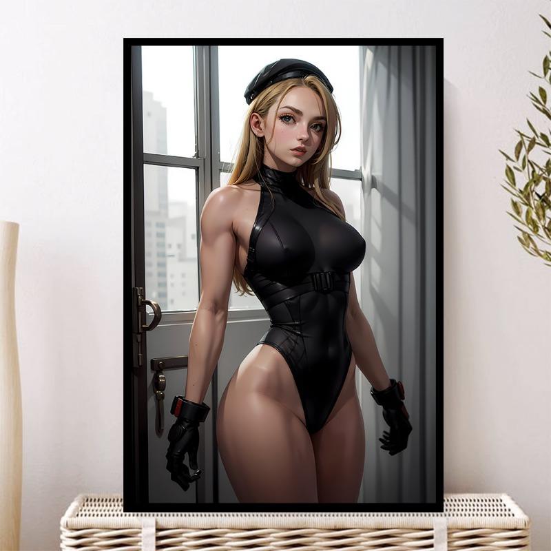 Cammy Sexy Nude Painting Wall Art Uncensored Boobs Cartoon Hot Girl Big Ass HD Canvas Poster Home Decor Painting Customization