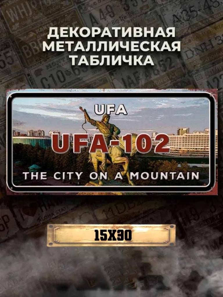 Voronezh Russia Souvenir License Plate 15x30cm, Metal Car Decor Gift