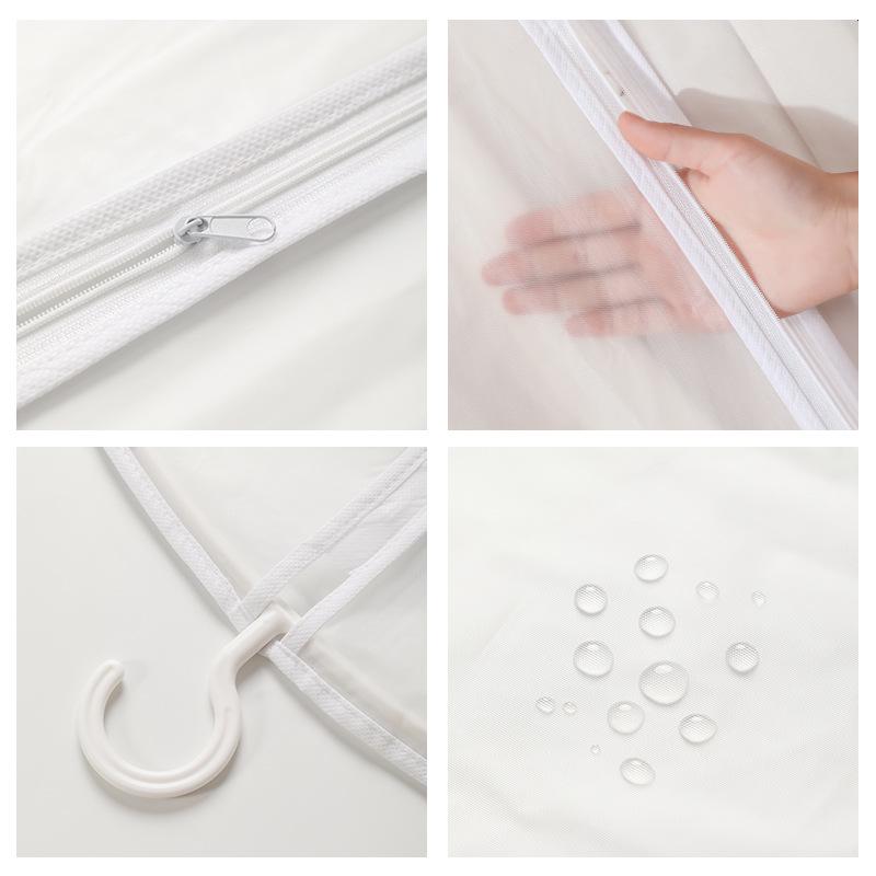 PEVA Translucent Hanging Garment Bag: Dustproof & Moistureproof Storage Cover