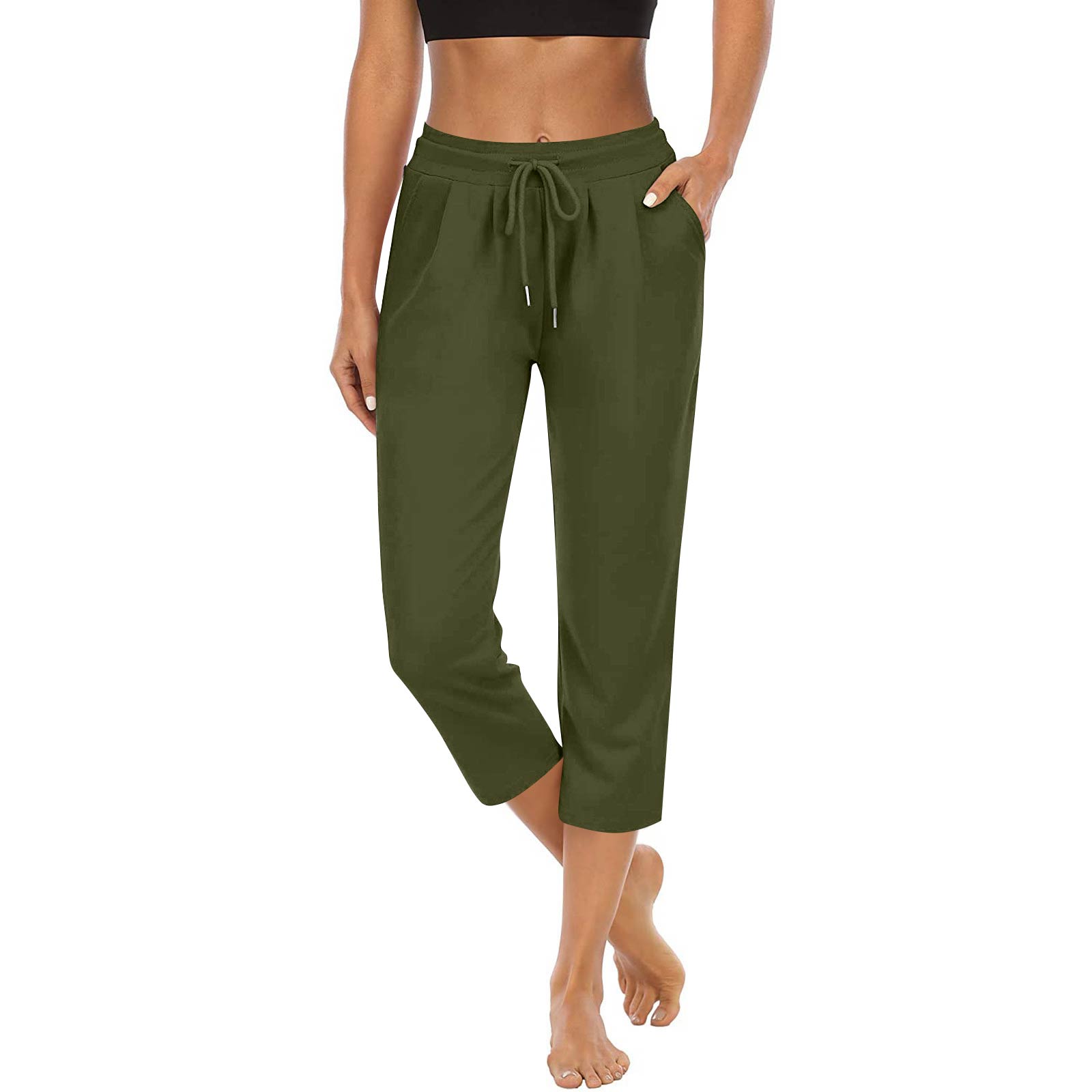 

Yoga Pants Women High Waist Straight Leg Joggers Lightweight Hiking Casual Athletic Workout Trousers With Pockets XXL