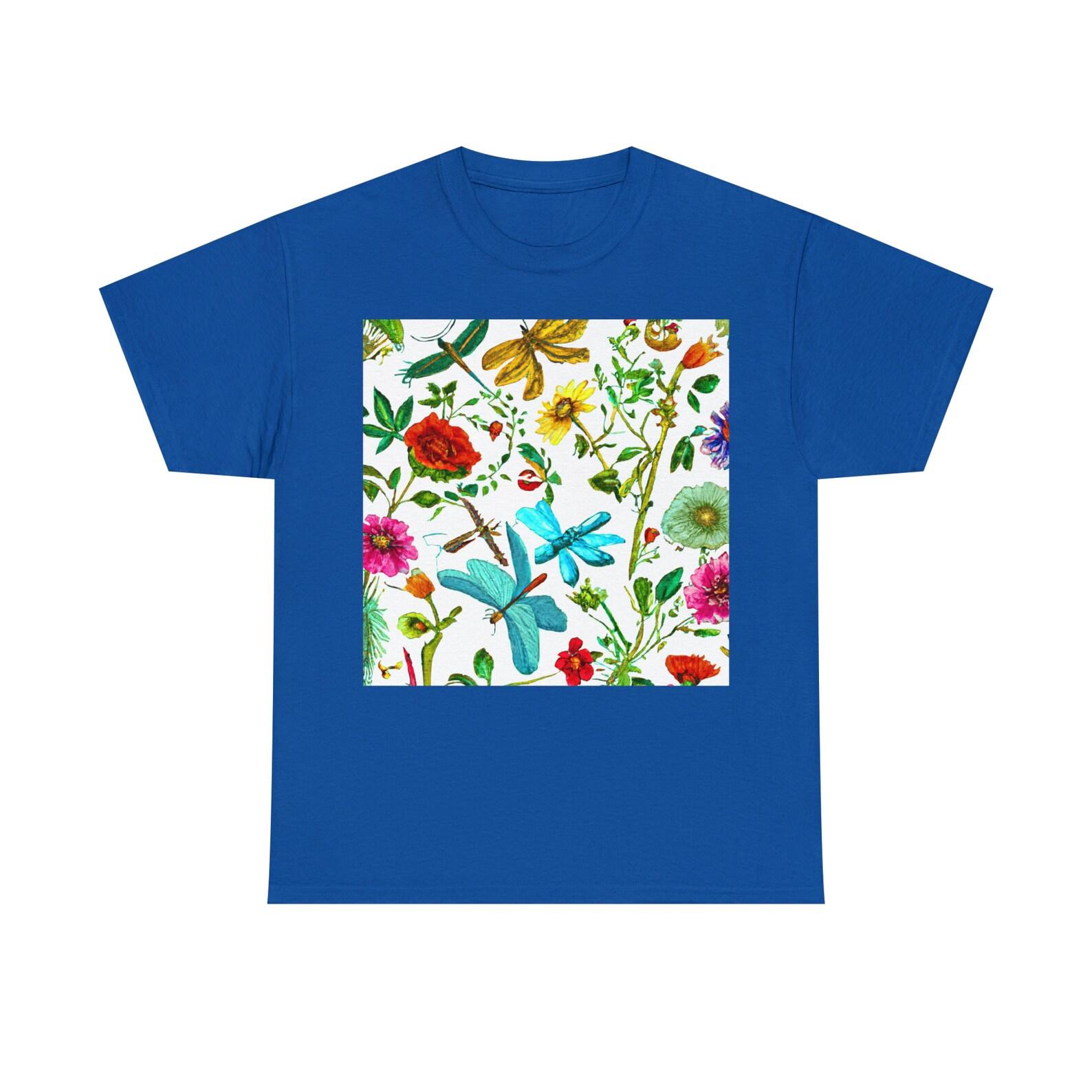 White Flower and Butterfly Tee 130
