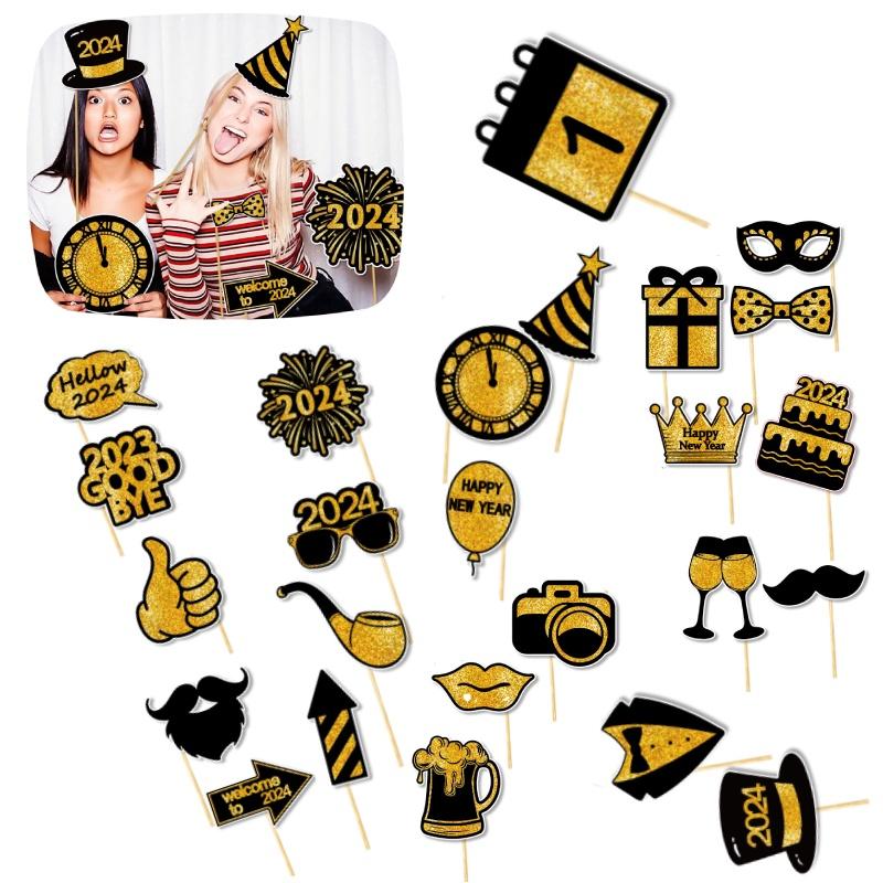 2024 New Year Party Funny Photo Props Wholesale Decorative Photography Accessories