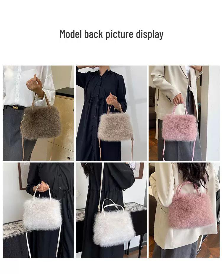 Weiche Flauschige Umhängetasche für Damen - Herbst Winter Schulterhandtasche