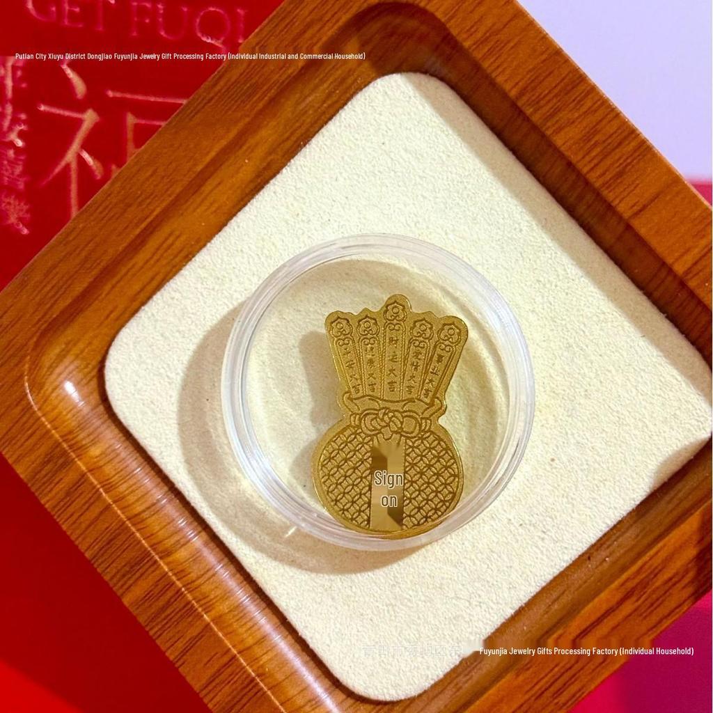Pure Gold 999 Horse Year Phone Sticker for Wealth and Health - Popular Douyin Live Seller