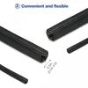 JOTO Cable Storage Sleeve Length 3M Diameter 1.3cm DIY Cuttable PET Material for Home/Office Use - Black
