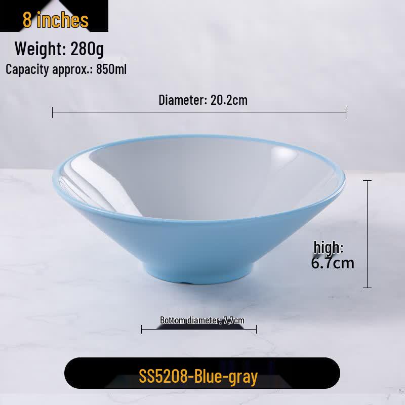 

Melamine Imitation Porcelain Conical Ramen Bowl