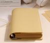 A6  Soft Pu Binder PU Clip-on Notebook Leather Loose Leaf Notebook Cover with Craft Line Notebooks Journal Stationery