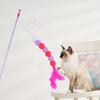 Yousheng Cat Teaser Toy Mini Ball Relieve Boredom Interactive Toy Kitten Plush Stick Toys Training Toy