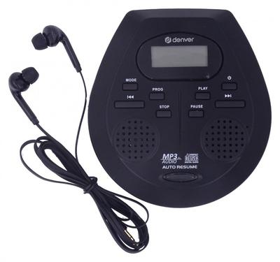 DENVER DMP-395B Portable CD/MP3 Player with Antishock Function and Bass Boost, Denver