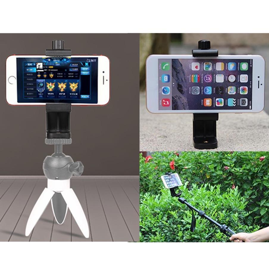 Evrensel Cep Telefonu Klip Tripod Montaj Adaptörü Vidalı Cep Telefonu Tutucu Ayarlanabilir Rotasyon ile Uyumlu