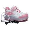 27-43 Detachable Wheel Boys/Girls Double Wheel Luminous Sneakers Can Be Charged Sneakers for Skating Kids Roller Skating Boots