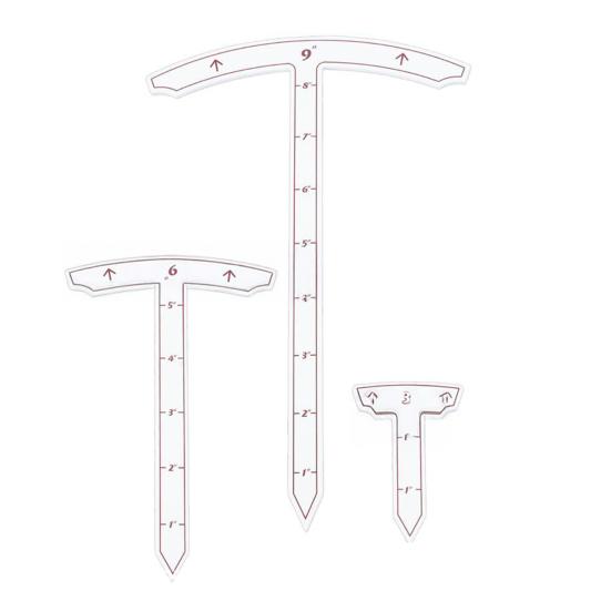 Perimeter Measurement Stick Acrylic Depth Measuring Tool T Shape Measuring Ruler for Tabletop Wargames Accurate Gaming Measurement