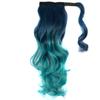 Wavy Ponytail Hair Extension Colored Gradient Hair Piece Fashion Ponytail Wig  Women