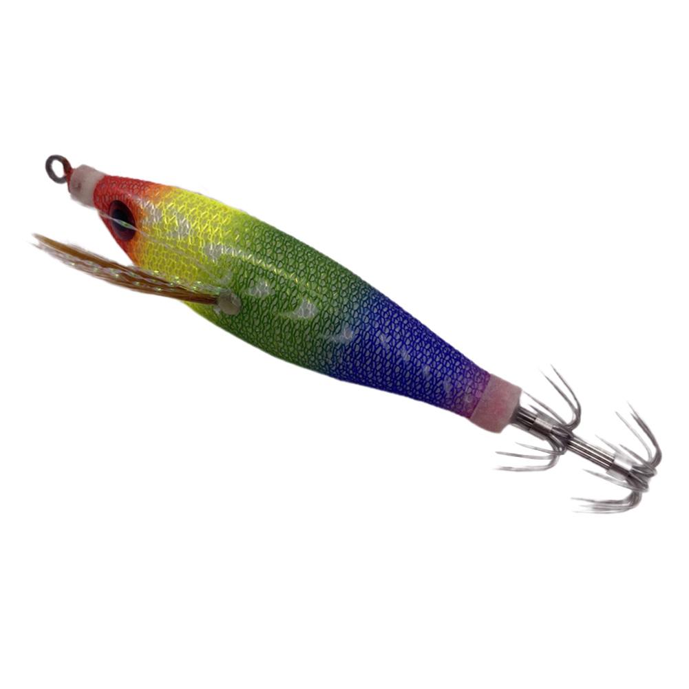 Luminous Fishing Lure Horizontal Jigging Baits Wood Shrimp Cuttlefish Hard Bait for Cuttlefish Sea Fishing