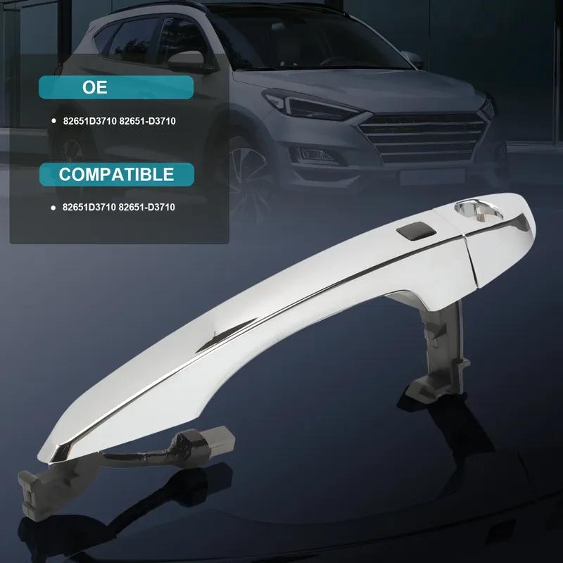 Front Left Side Exterior Door Handle with Cap Cover 82651-D3710 for Hyundai Tucson 2016- 82651D3710 with Smart Entry System