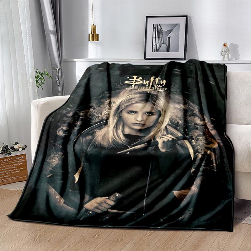 Buffy Flannel Blanket Soft Warm All-Season Throw, Design for Camping, Car Travel, Hiking Sofa, Bed, Office Perfect Gift for Parties