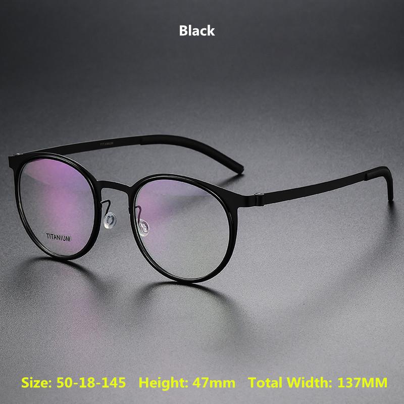 Dänisches Design Optische Brillenbügel Herren 9704 Luxusmarke Reines Titan Brillenbügel Damen Korrektionsbrille Lesebrille