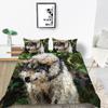 2023 New Style Duvet Cover Set Wolf Pattern Beding Cover Suitsn Polyester Quilt Cover Single Size Bed Set Teens Newly Fashion Bedding Suit