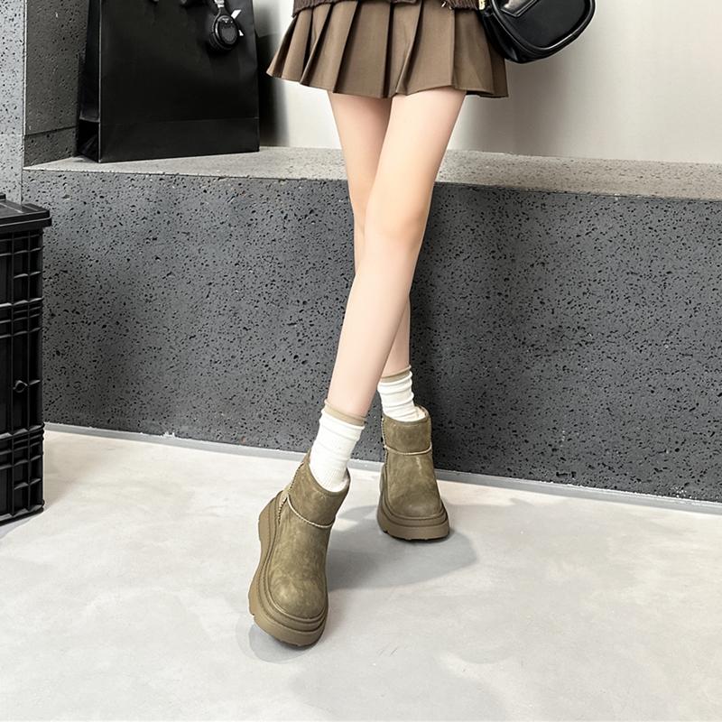 Women's Snow Boots Flat-soled, Non-slip Women Ankle Boots and Short Boots Winter Warm Slip-on Female Boots