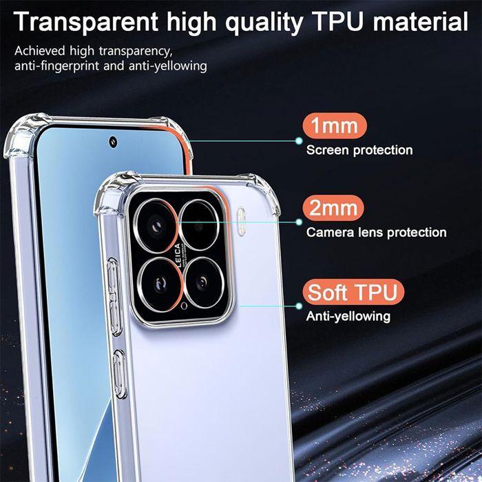 Coque de protection - E.F.CONNECTION - pour Xiaomi 15 - Silicone - Antichoc - Transparent - Coins renforcés