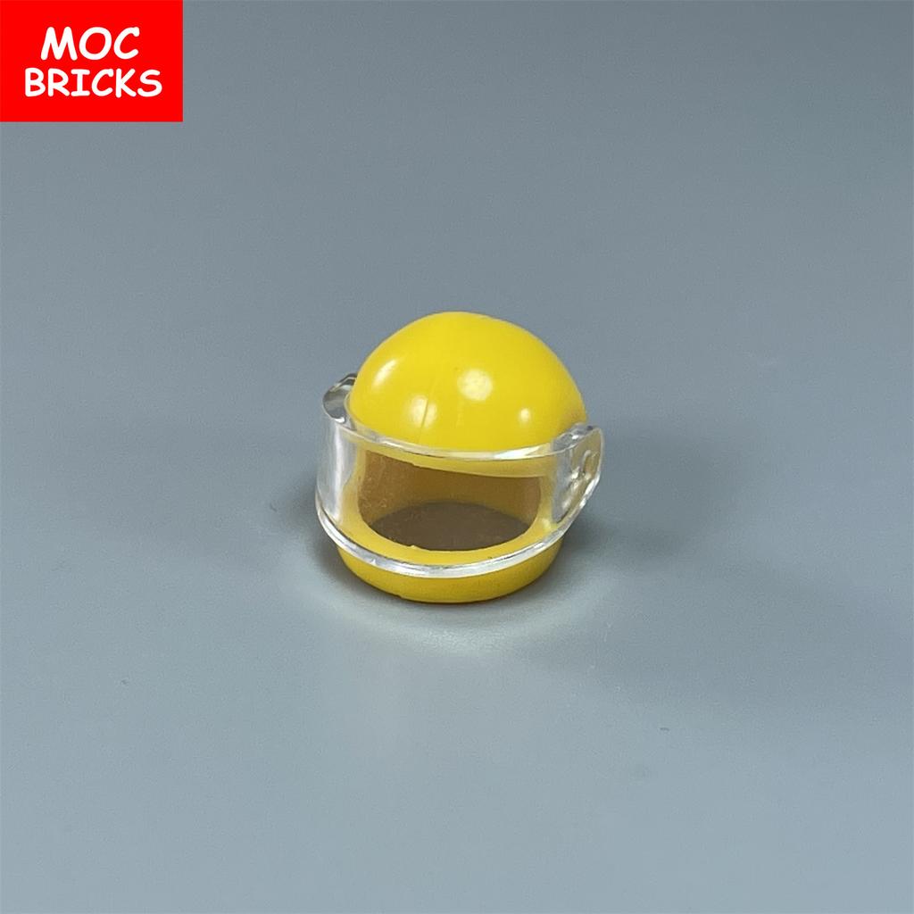 Non-Toxic 4Pcs/Lot Moc Bricks 30006 30124 88415 2446 City Motorcycle Helmet Visors Action Figure Accessory Assembles Particles Toys Gifts