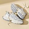Anta Fuyiao Comfortable Fashion Durable Lightweight Breathable Low-Top Dad Shoes Women Sneaker Paper-White Light-Gray Silver 122538898-2