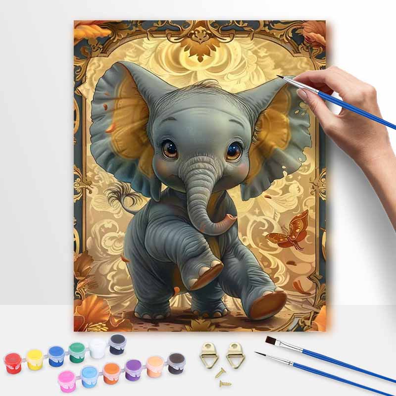 Disney Dumbo elephant oil painting art set handmade diy gift home decoration 20x30cm