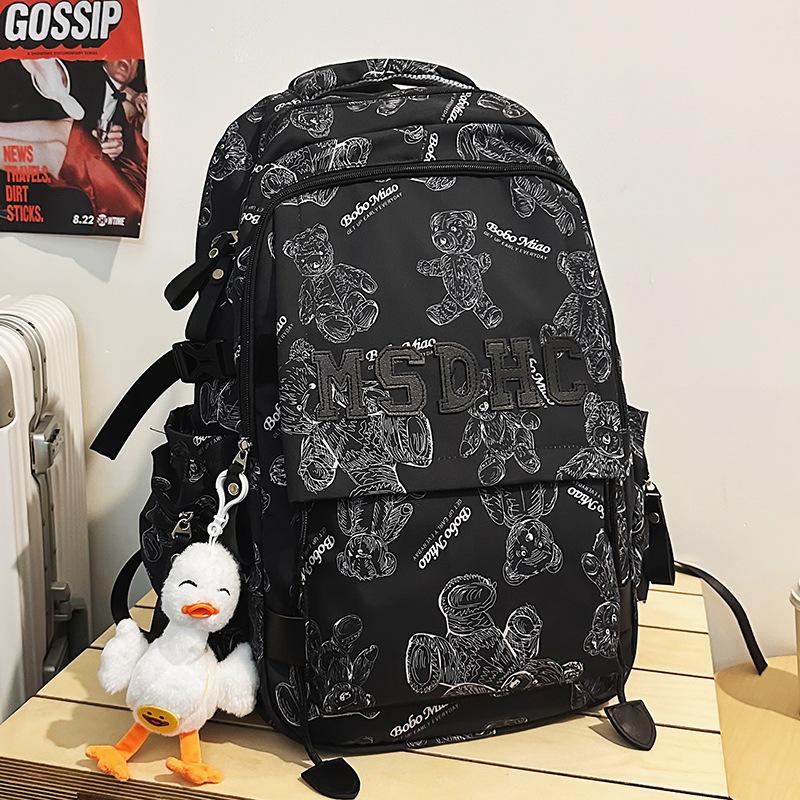 Primary School Girls Junior High School Students Burgundy Large Capacity Boys Backpack College Students Backpack