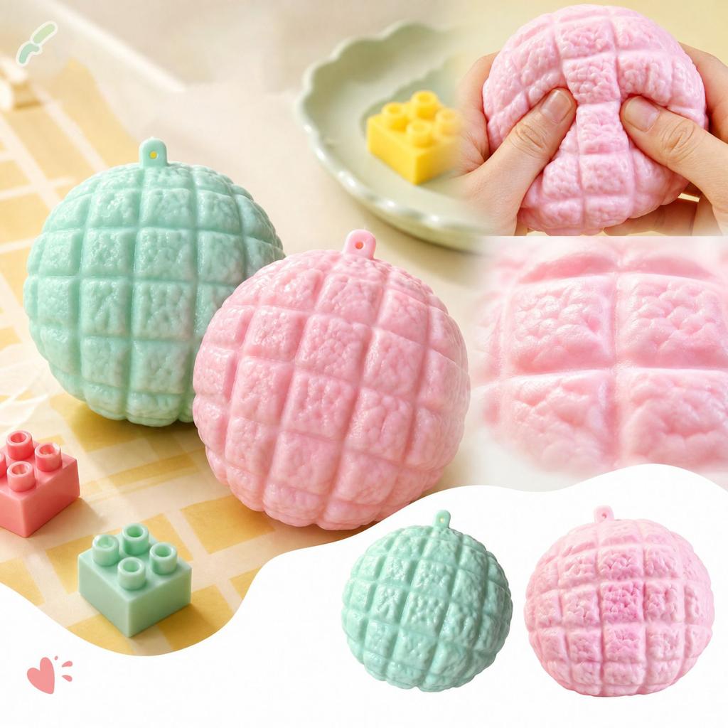 Pineapple Bun Toy with Building Block Filling, Toy for Kids