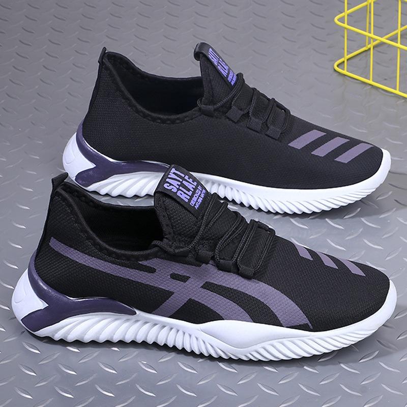 Spring and Autumn Men's Casual Shoes Breathable Running Sports Men's Single Shoes Soft Sole Lightweight Mesh Shoes Student