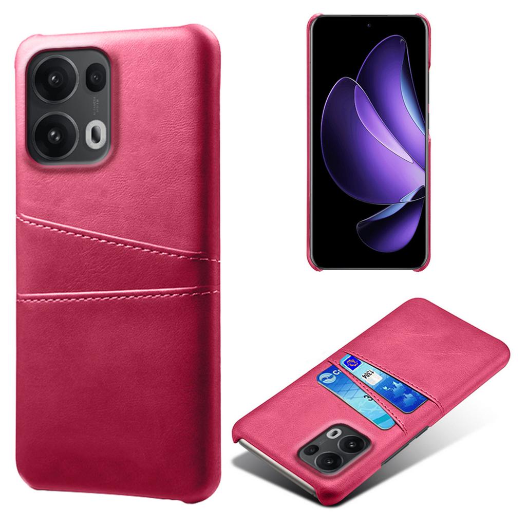 For Oppo Reno13 Pro 5G Case Dual Card Slots PU Leather + Hard PC Phone Cover
