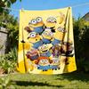 1pc Minions Outdoor Personalized Flannel Blanket, Soft, Lightweight Personalized Flannel Blanket, Digital Printing,