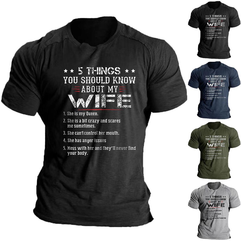 Pánské neformální tričko s krátkým rukávem a potištěným kulatým výstřihem, měkké a GODSportovní tričko