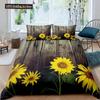 Wood Barn Door Duvet Cover Set Western King Size Rustic Bedding Set Wooden Board Farmhouse Country Style Polyester Quilt Cover