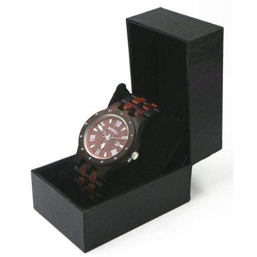 Skybow Men's Natural Wood Watch with Calendar, High-Precision, Perfect Gift for Men, Celebrating Entrance Ceremonies, Employment, Birthdays, and Weddi