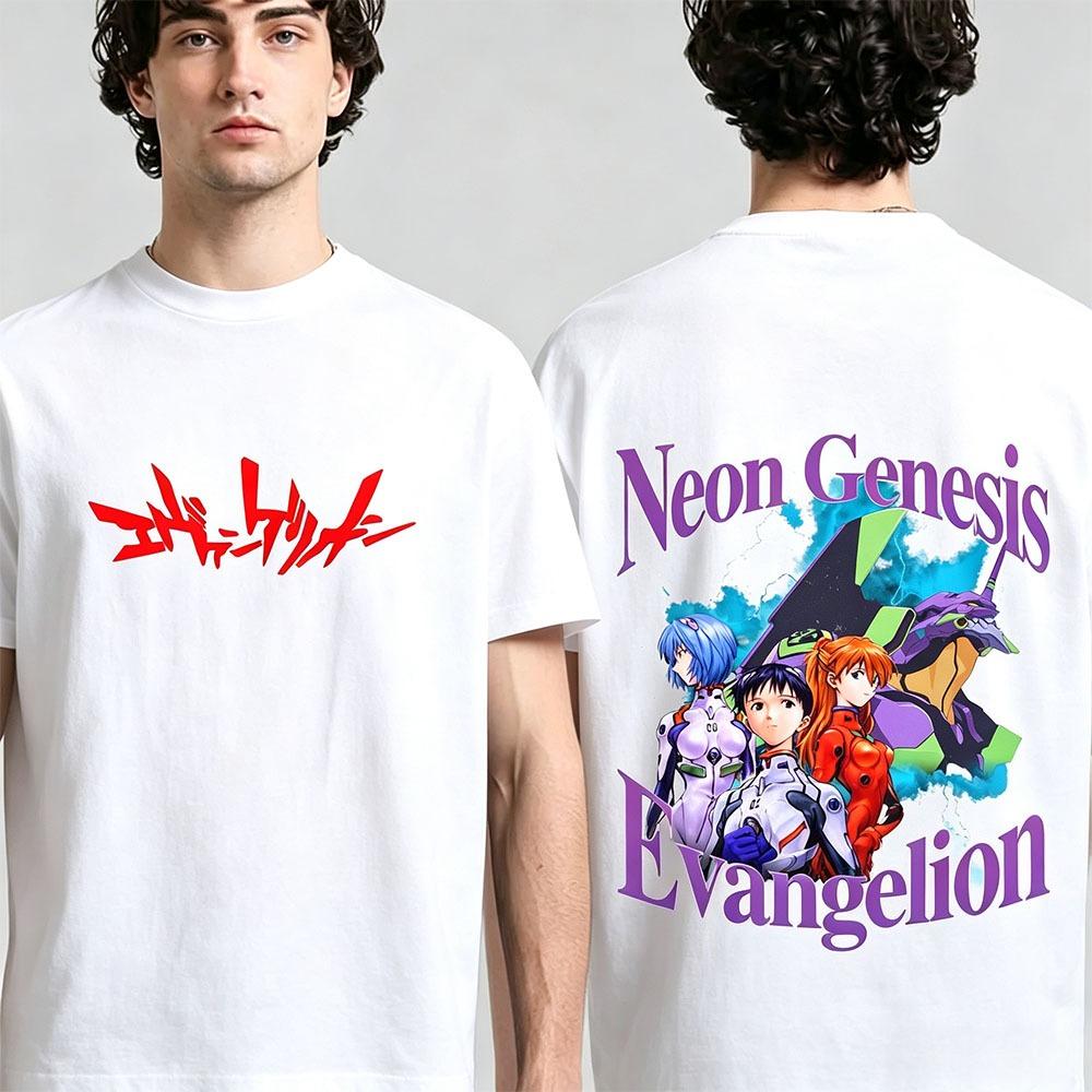 2026 Summer New Arrival Evangelion Pattern Street Style Print ShortSleeve TShirt Y2k Style Suitable For Both Unisex And Unisex