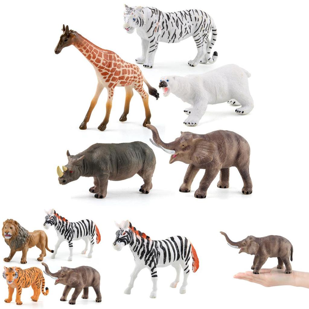 High-quality Pvc Jungle Animal Models With Elephant Tiger Lion Ideal For Children