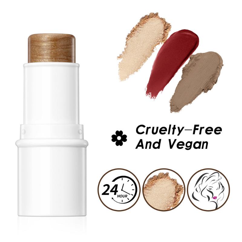 QIBEST Multifunctional Makeup Stick Highlighter Blush Stick Lipstick Highlighter Trimmer Stick