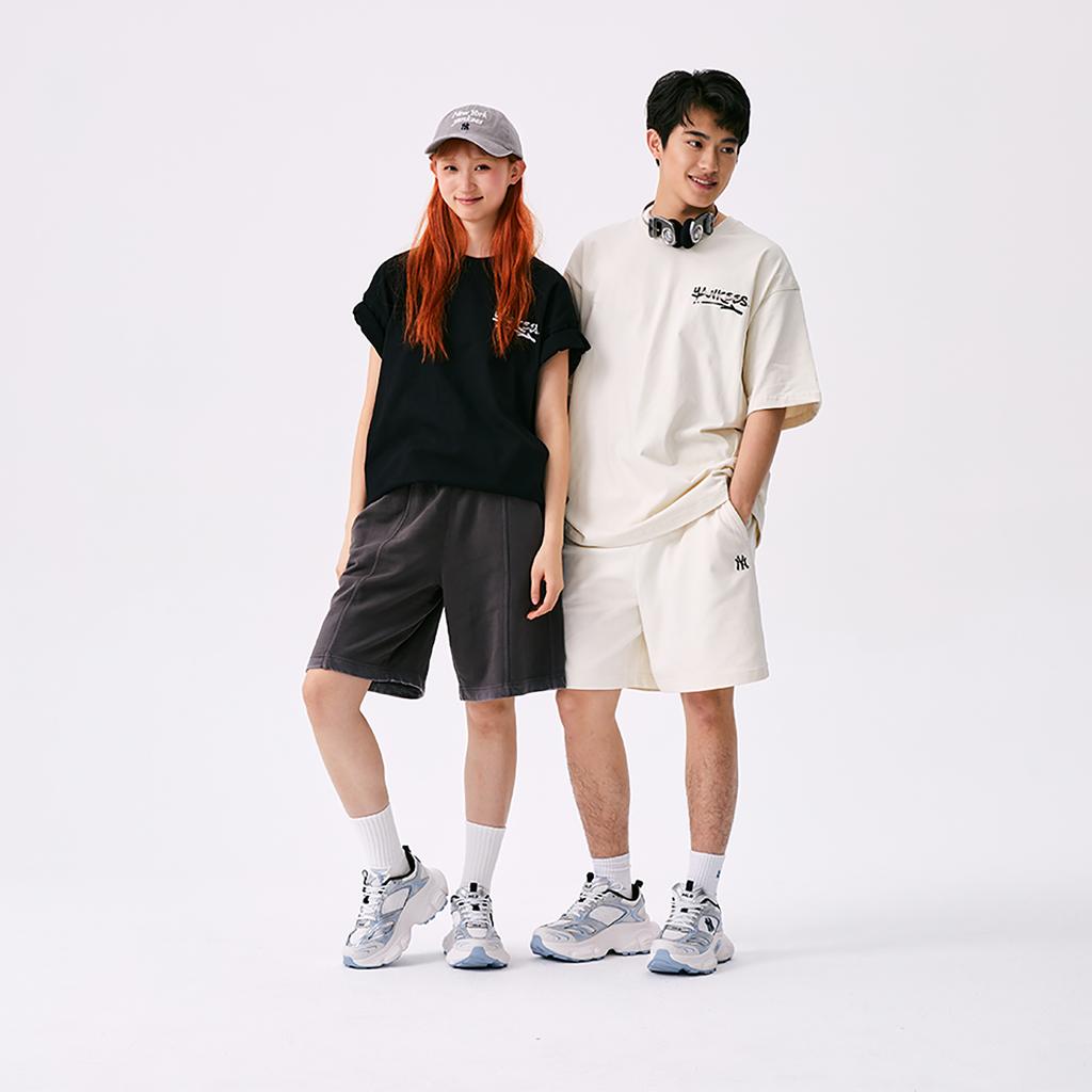 New MLB New York Yankees Basic Collection SS25 T Shirt Unisex Deep Ivory 3ATSB4053-50CRD