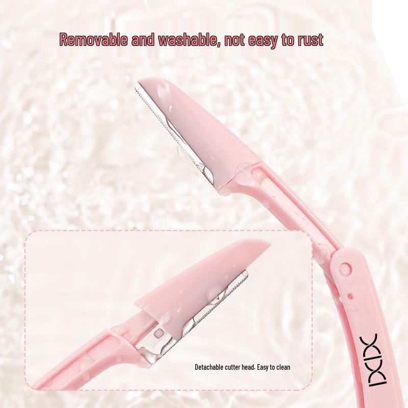 xixi Compact Folding Stainless Steel Eyebrow Razor – Easy for Beginners, Portable, and Perfect for Students
