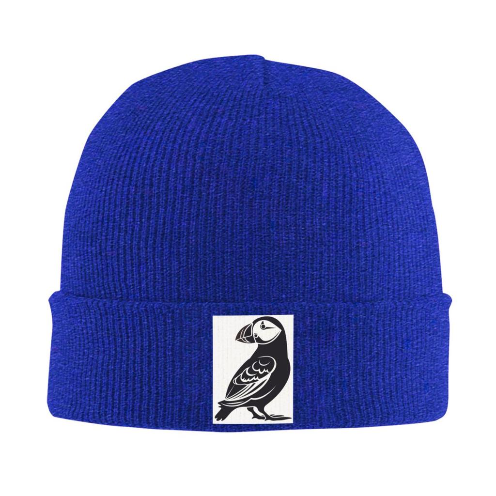 Puffin pták Teplá pletená čepice Módní baret Podzim Zima Venkovní kulichy Čepice pro Unisex dospělé