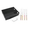 Barbecue Charcoal Grill Multipurpose Efficient Safe Prevents Stick Folding BBQ Grill for Outdoor Cooking Camping Picnic