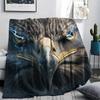 Eagle Print Flannel Blanket, High Quality Comfortable for All Seasons, Home Decor, Warmth and Comfort, Perfect for Christmas Gifts
