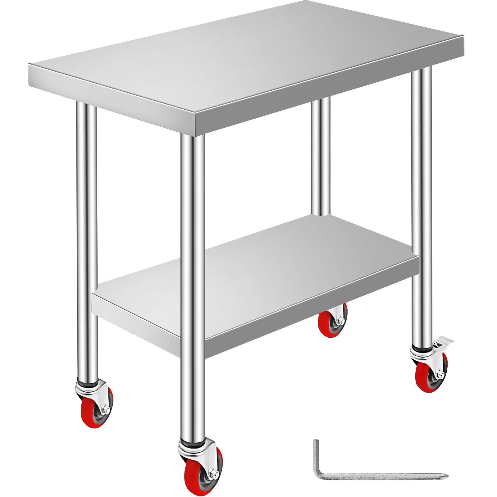 VEVOR Stainless Steel Work Table 30